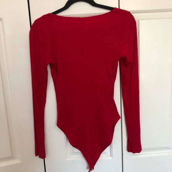 Forever 21 | Cherry Red Ribbed Bodysuit - Picture 3 of 4